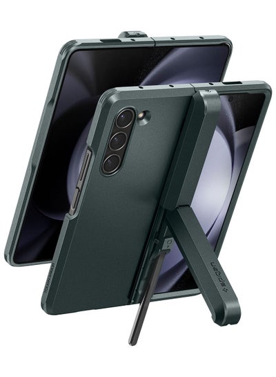 Buy Tough Armor Pro P for Samsung Galaxy Z Fold 5 Case Cover with S Pen Holder (S-Pen Not Included) - Abyss Green in UAE