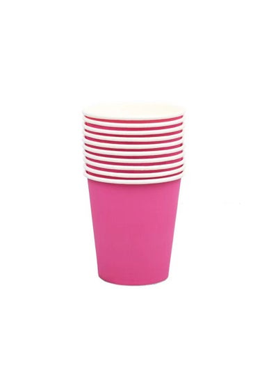 اشتري Thickened disposable paper cups 250ml, 10 pieces في السعودية