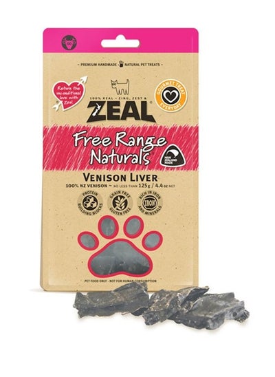 اشتري Free Range Natural Venison Liver Dog Treats 125g في الامارات