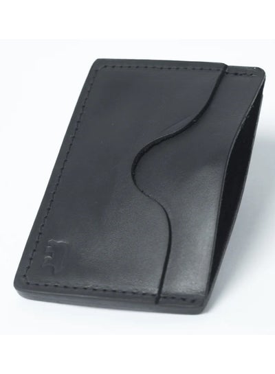 اشتري محفظة جلد طبيعي بتصميم بسيط رقم ٥٩ - أسود في مصر