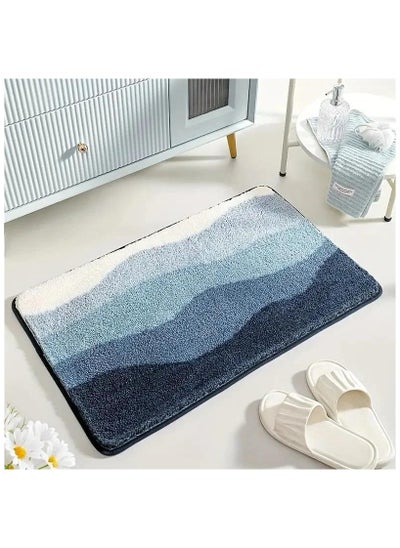 Buy Large Bath Mat Extra Soft Absorbent Microfiber Non Slip Plush Shaggy Bath Rug Bath Carpet Runner Machine Washable Quick Dry Bathmats for Bathroom Floor Tub Shower Home Spa 80X50 CM in UAE