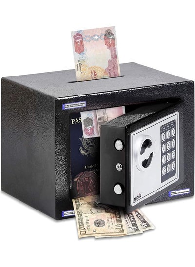 اشتري Cash Deposit Drop Slot Safe Box Small with Key and Pin Code Option في الامارات