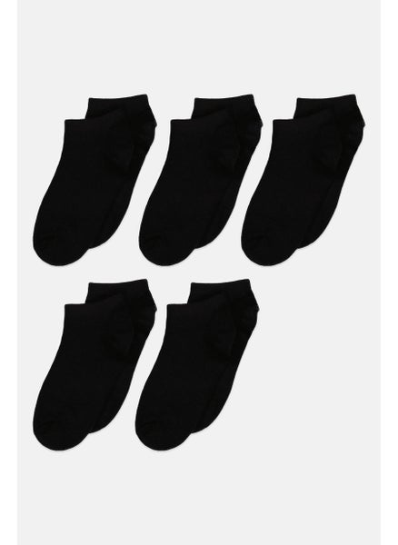 اشتري Kids Boy 5 Pair Ankle Socks, Black في الامارات