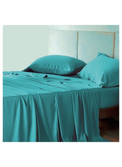 Buy Plain Cotton Sheet Set of 3 Turquoise in Egypt