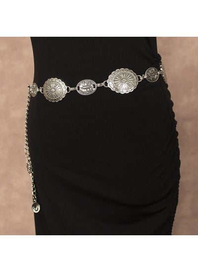 اشتري New Chic Metal Waist Chain for Women Silver في السعودية