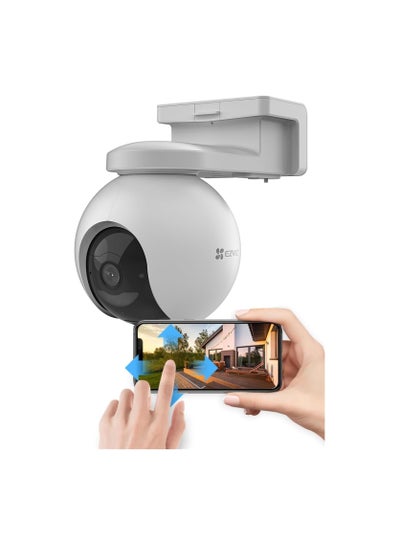 Buy EZVIZ 2K 4G Battery Camera Outdoor with GPS Location, PTZ Security Camera, Solar Panel Compatible, Colour Night Vision, Pan Tilt 360°, AI Human Detection, Two Way Talk, Alarm & Strobe Alert (EB8) in UAE