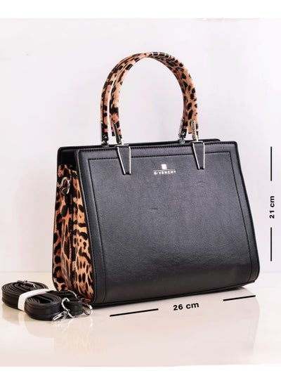 Buy Givenchy Women Black Tiger Leather Satchel Bag with Shoulder Adjustable Strap in Egypt