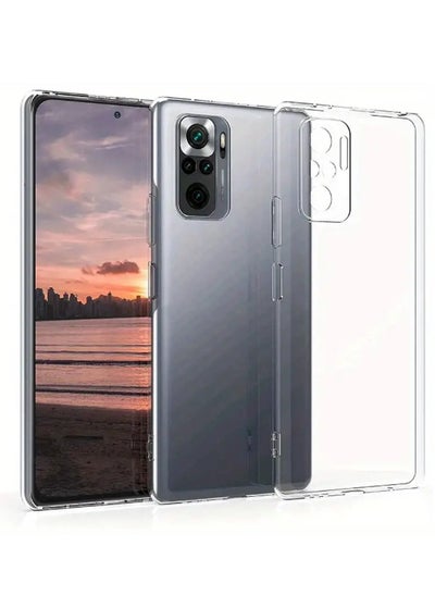 Buy Xiaomi Poco M5s / Redmi Note 10 / 10s TPU Soft Corner Ultra Slim Clear Case Shockproof Anti Fingerprint Transparent Protective Back Cover in Saudi Arabia