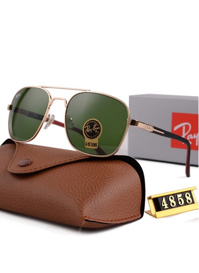 Buy Ray-Ban Classic Pilot Sunglasses Gold Framed with Green UV Lenses in Saudi Arabia