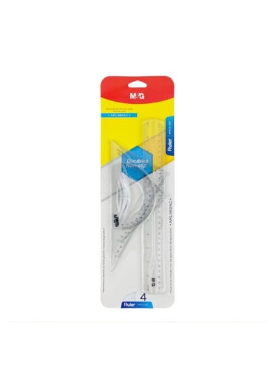 اشتري M&G Chenguang Geometrical Set rulers - 4pcs - No:ARL960AC في مصر