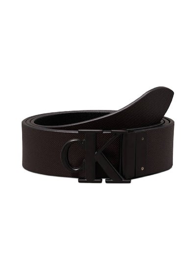 Buy Men's Reversible Leather Belt - Leather, Black in Saudi Arabia