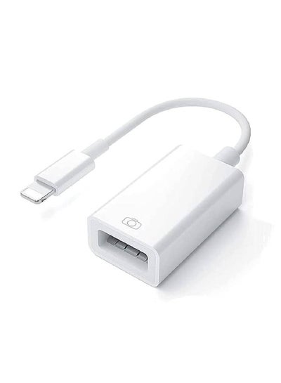Buy USB Camera Adapter, USB 3.0 OTG Cable for iPhone/iPad to Connect Card Reader, USB Flash Drive, U Disk, Keyboard, Mouse, Hubs, MIDI in UAE
