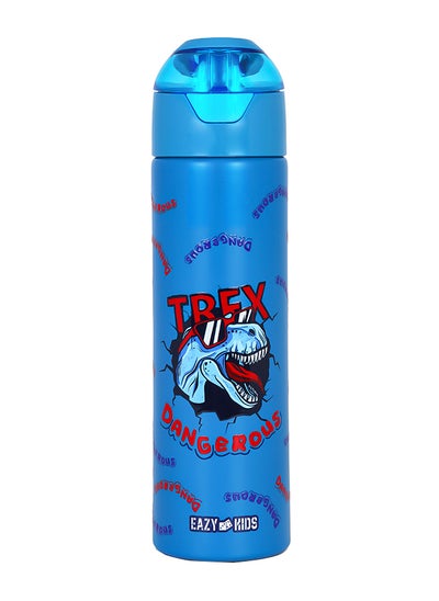 Buy Double Wall Insulated Steel Water Bottle With Spray Dinosaur Blue, 640Ml in Saudi Arabia