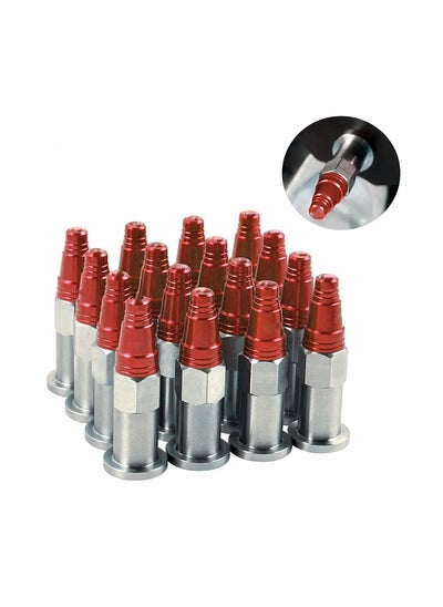 اشتري Set of ATV 60mm Aluminum Wheel Lug Nuts For Yamaha Raptor 700R, Red 16 Piece في الامارات