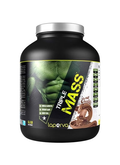 اشتري Laperva Triple Mass Gainer, Chocolate, 8 Servings - 2.76 Kg في السعودية