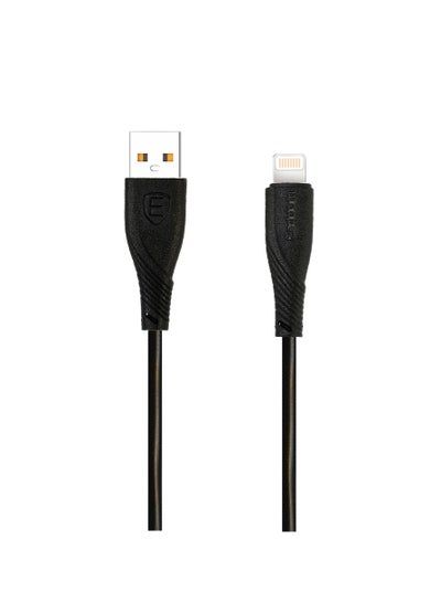 Buy USB cable - Soft Silicone , Liquid Gel Data Cable 2.4A , black EC-168I in Egypt