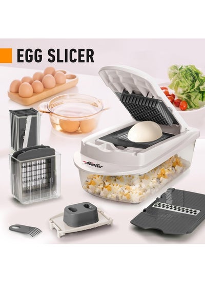 Buy Pro-Series 10-In-1, 8 Blade Vegetable Chopper, Onion Mincer, Cutter, Dicer, Egg Slicer With Container, French Fry Cutter Potato Slicer, Home Essentials And Kitchen Gadgets, Salad Chopper in UAE