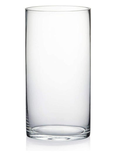 اشتري AKDC Glass Cylinder Vase (Clear, Width 4in, Height 7.8in) في الامارات