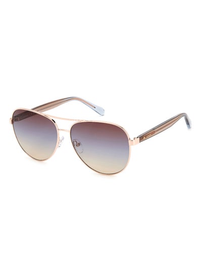 Buy Women's Uv Protection Pilot Shape  Sunglasses Fos 3150/G/S Brown 53 - Lens Size: 52.9 Mm - Red Gold R in Saudi Arabia