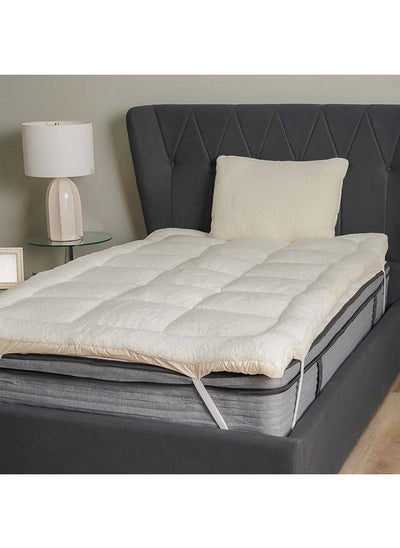 Buy Serenity Mattress Topper Single 120x200 Cm Beige in UAE