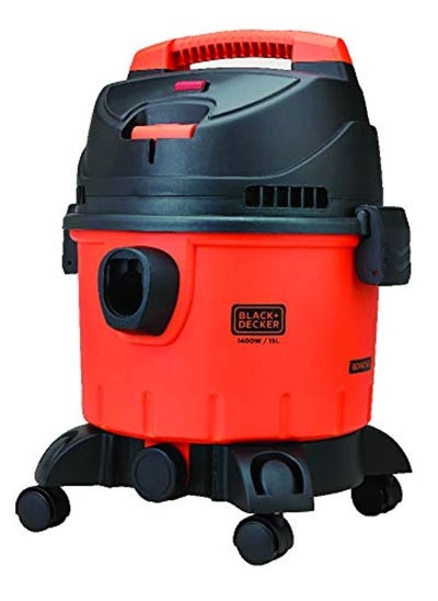 Buy 1400W 15 Liter Wet and Dry Tank Drum Vacuum Cleaner Orange in Saudi Arabia