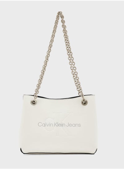 Buy Sculpted Monogram Detailed  Crossbody in Saudi Arabia