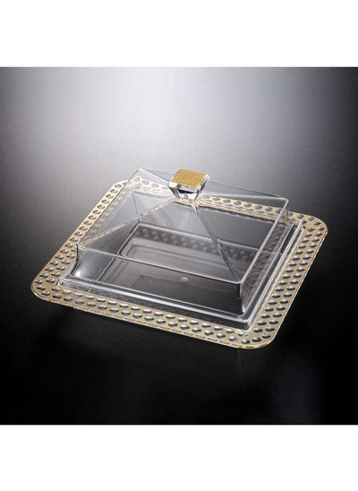 Buy Acrylic Dessert Serving Set Square L in UAE