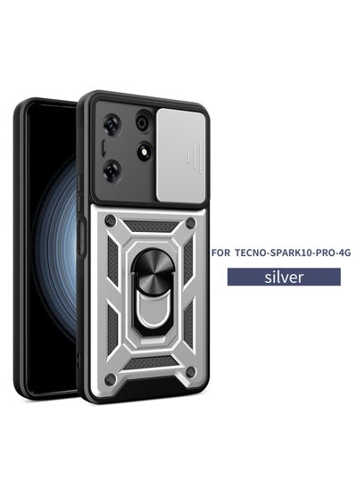 Buy Protective Case Cover For TECNO Spark 10 Pro 4G Silver in Saudi Arabia