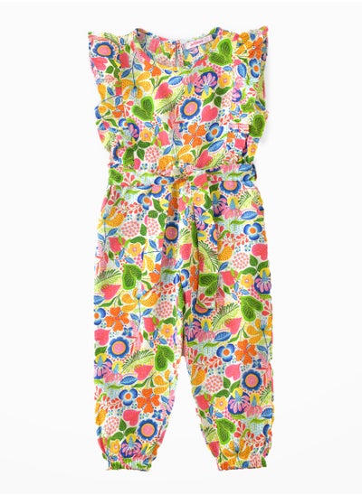 Buy Sunny Smiles: Girls' Soft Viscose Jumpsuit | Comfy Chic & Summer Fun in UAE