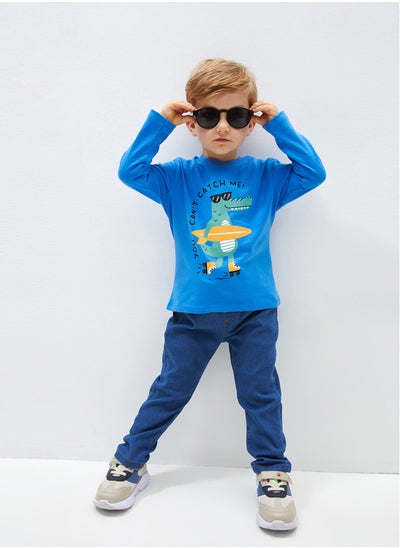 اشتري Elastic Waist Basic Baby Boy Denim Trousers في مصر