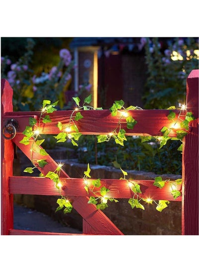 Buy Rattan String Lights Outdoor 100 Led 32.8 FT Realistic Plants String Lights LED Decorative Lights Garland Vines with Lights Battery powered in Saudi Arabia