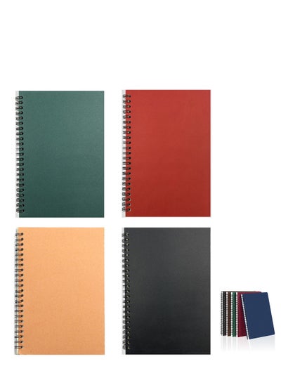 Buy 4Pack Of A5 Spiral Notebooks, Regular Diary Notebooks, Soft Cover Notebooks, 50 Sheets, 100 Pages, Lined Paper, 5 Inches X 8 Inches, Suitable For Office And School Supplies in UAE