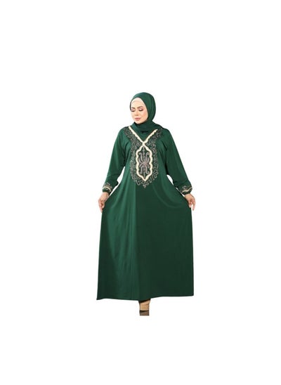 Buy Abaya materia Fayazunl, separate veil and belt, one size, fits 110 kilos for women in Egypt