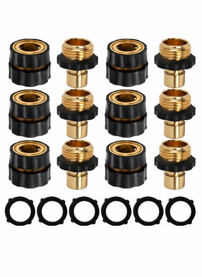 Buy Hose Quick Connectors, Garden Plastic Water Connect Male and Female 3/4" US Thread Fitting Kit for Hose, Sprinkler Nozzle in Saudi Arabia