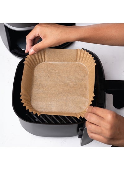 اشتري Nutricook Air Fryer Disposable Liners, 100pcs Non-Stick, Waterproof Paper Liner for Air Frying, Baking, Compatible with Nutricook Air Fryer Mini 3.3L, Air Fryer 2 3.6L & Essentials 5.2L, 16cm, Square في الامارات