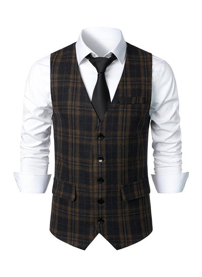 اشتري New men's Retro V-Neck Fake Two Piece Vest في الامارات