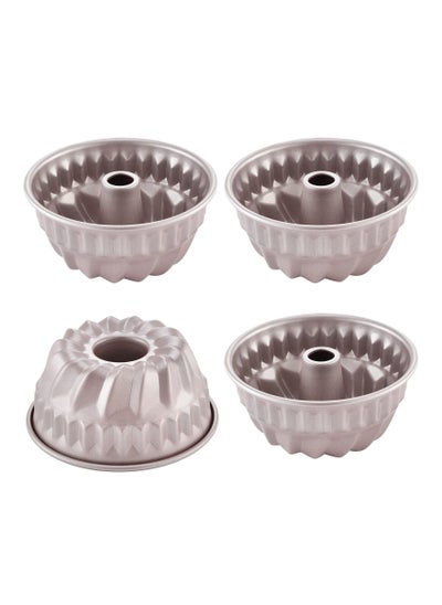 Buy Mini Tube Pan Set 4 Inch 4Pcs Non-Stick Kugelhopf Mold in Saudi Arabia