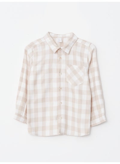 Buy Long Sleeve Checkered Patterned Baby Boy Shirt in Egypt