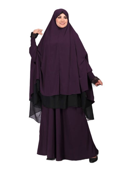 Buy Adana material, Royal Chiffon, with veil and niqab, one size, can be worn up to 100 kilos for women in Egypt