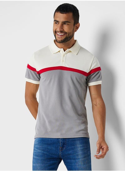 اشتري Colour Block Polo Shirt في الامارات