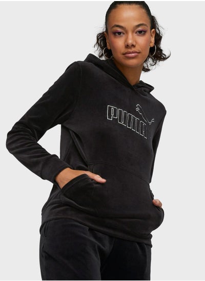 Buy Ess+ Velour Women Hoodie in UAE