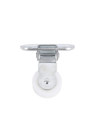 Buy Hinged Pulley Wheel - 40mm White - Grooved Wheel for Smooth Loading, Wall Mount Pulley with Mounting Holes, Ideal for Fitness Systems, DIY Projects, Clotheslines, and Lifting Mechanisms in Saudi Arabia