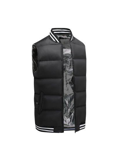 Buy Smart Heated Vest USB Five-Zone Adjustable Winter Waistcoat Black in Saudi Arabia