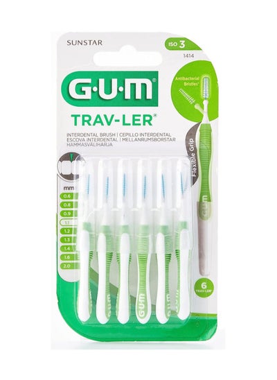 اشتري Travler Plaque Removaltapered Interdental Brush Green Ergonomic Comfort Flex Handleremoves Upto 25% More Plaquewire is Coated  Anti Bacterial Protection Bristles  Use Gently  6 Pcs في الامارات