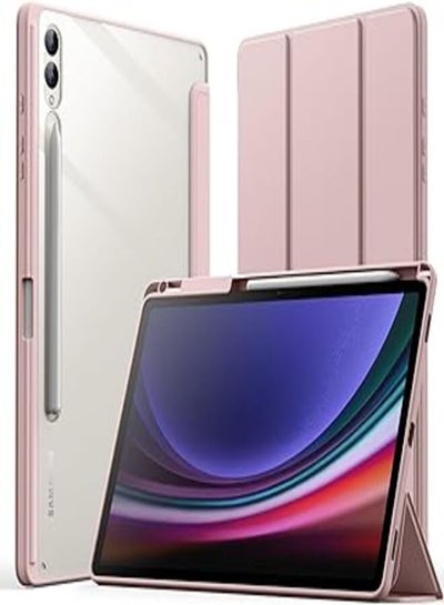 Buy Dl3 Mobilak Hybrid Slim Case for Samsung Galaxy Tab S8/Tab S7 11 Inch (Model SM-X700/X706/T870/T875/T878) with S Pen Holder, Cover with Clear Transparent Back Shell, Auto Wake/Sleep (Rose Gold) in Egypt