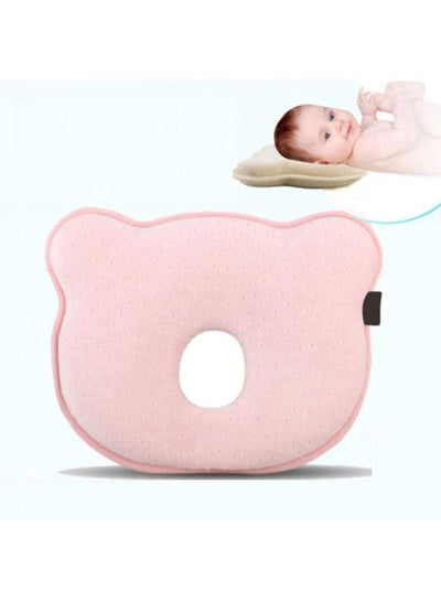 اشتري Newborn Baby Pillow Head Shaping Pillow Prevent Flat Head Memory Foam For Age 0-1 Pink في الامارات