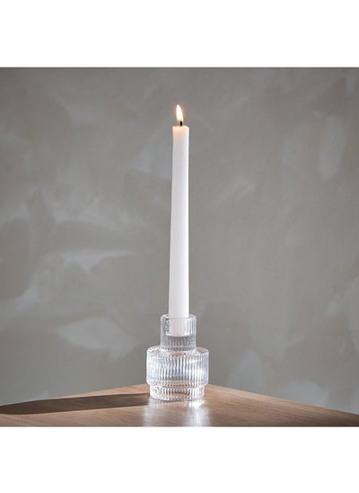 اشتري Ezra 2-Way Glass Candle Holder 6.2 x 7.8 x 6.2 cm في الامارات