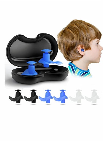 Buy 3 Pairs Silicone Swimming Earplugs Soft Swim, Earplugs Swimming, Ear Plugs Reusable Waterproof Silicone, Swimming Showering in UAE