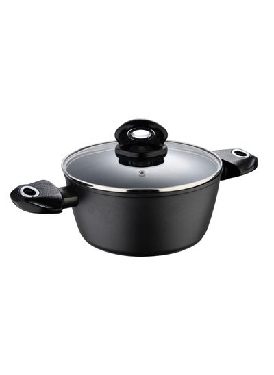 Buy Orion Forged Aluminium Induction Bottom Non-stick Casserole With Lid 22 cm in UAE