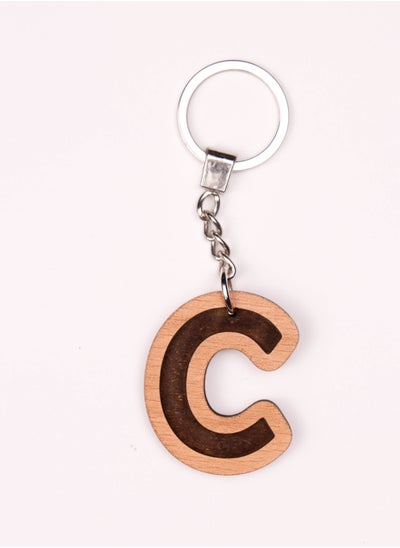 Buy C Letter Keychain Wood in Egypt